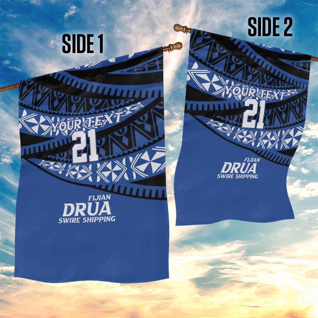 Fiji Rugby Pacific Custom Garden Flag Pasifika Tapa Pattern