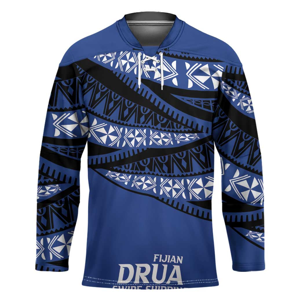 Fiji Rugby Pacific Custom Hockey Jersey Pasifika Tapa Pattern - Polynesian Pride