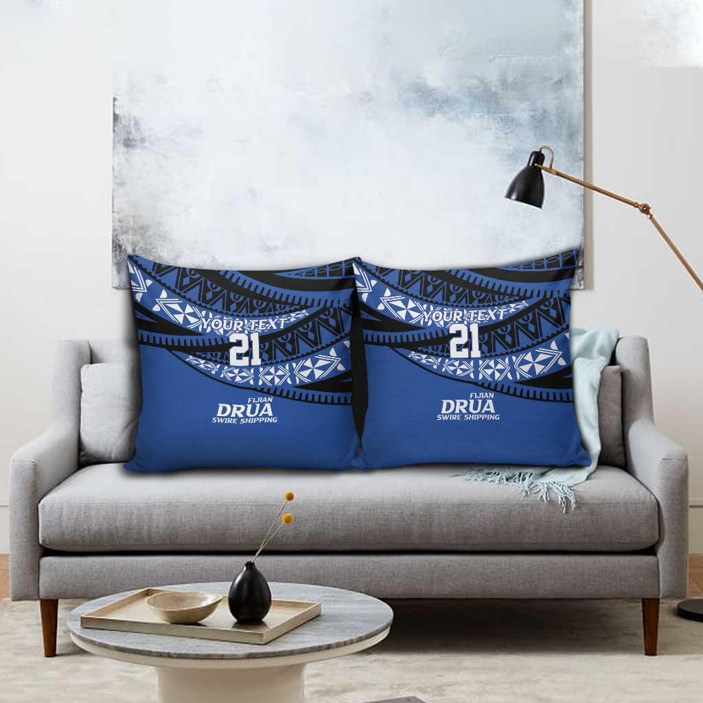 Fiji Rugby Pacific Custom Pillow Cover Pasifika Tapa Pattern - Polynesian Pride