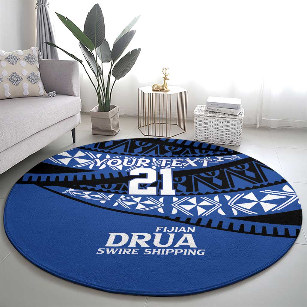 Fiji Rugby Pacific Custom Round Carpet Pasifika Tapa Pattern