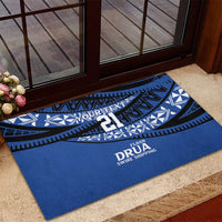 Fiji Rugby Pacific Custom Rubber Doormat Pasifika Tapa Pattern