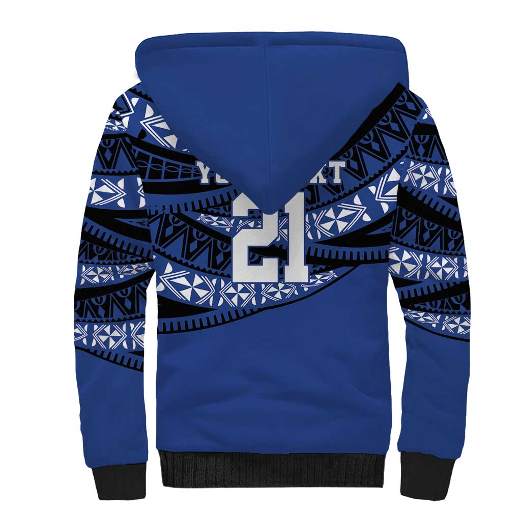 Fiji Rugby Pacific Custom Sherpa Hoodie Pasifika Tapa Pattern