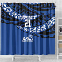 Fiji Rugby Pacific Custom Shower Curtain Pasifika Tapa Pattern