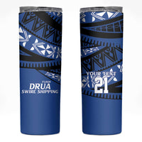 Fiji Rugby Pacific Custom Skinny Tumbler Pasifika Tapa Pattern