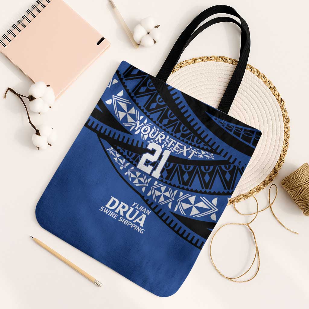 Fiji Rugby Pacific Custom Tote Bag Pasifika Tapa Pattern - Polynesian Pride