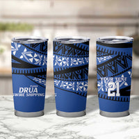Fiji Rugby Pacific Custom Tumbler Cup Pasifika Tapa Pattern