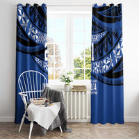 Fiji Rugby Pacific Custom Window Curtain Pasifika Tapa Pattern