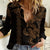 Hawaiian Tribal Women Casual Shirt Polynesian Kakau Turtle - Gold LT9 Female Gold - Polynesian Pride