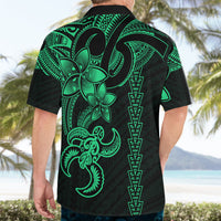 Hawaiian Tribal Hawaiian Shirt Polynesian Kakau Turtle - Green LT9 - Polynesian Pride