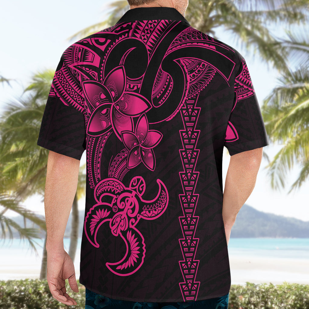 Hawaiian Tribal Hawaiian Shirt Polynesian Kakau Turtle - Pink LT9 - Polynesian Pride