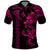Hawaiian Tribal Polo Shirt Polynesian Kakau Turtle Pink LT9 Pink - Polynesian Pride