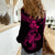 Hawaiian Tribal Women Casual Shirt Polynesian Kakau Turtle - Pink LT9 - Polynesian Pride