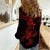 Hawaiian Tribal Women Casual Shirt Polynesian Kakau Turtle - Red LT9 - Polynesian Pride