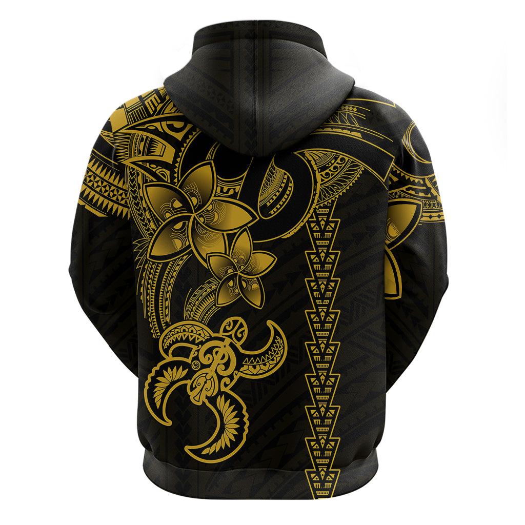 Hawaiian Tribal Hoodie Polynesian Kakau Turtle Yellow LT9 - Polynesian Pride