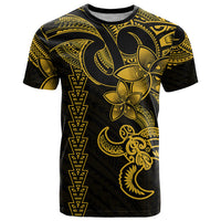 Hawaiian Tribal T Shirt Polynesian Kakau Turtle Yellow LT9 Yellow - Polynesian Pride