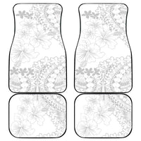 American Samoa Lotu Tamaiti Car Mats White Sunday Plumeria White Vibe