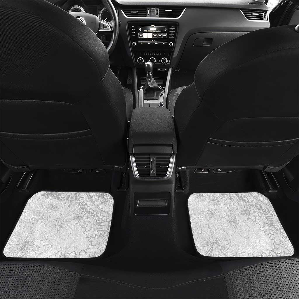 American Samoa Lotu Tamaiti Car Mats White Sunday Plumeria White Vibe