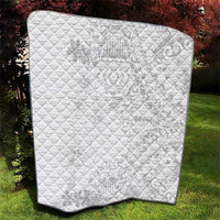 American Samoa Lotu Tamaiti Quilt White Sunday Plumeria White Vibe