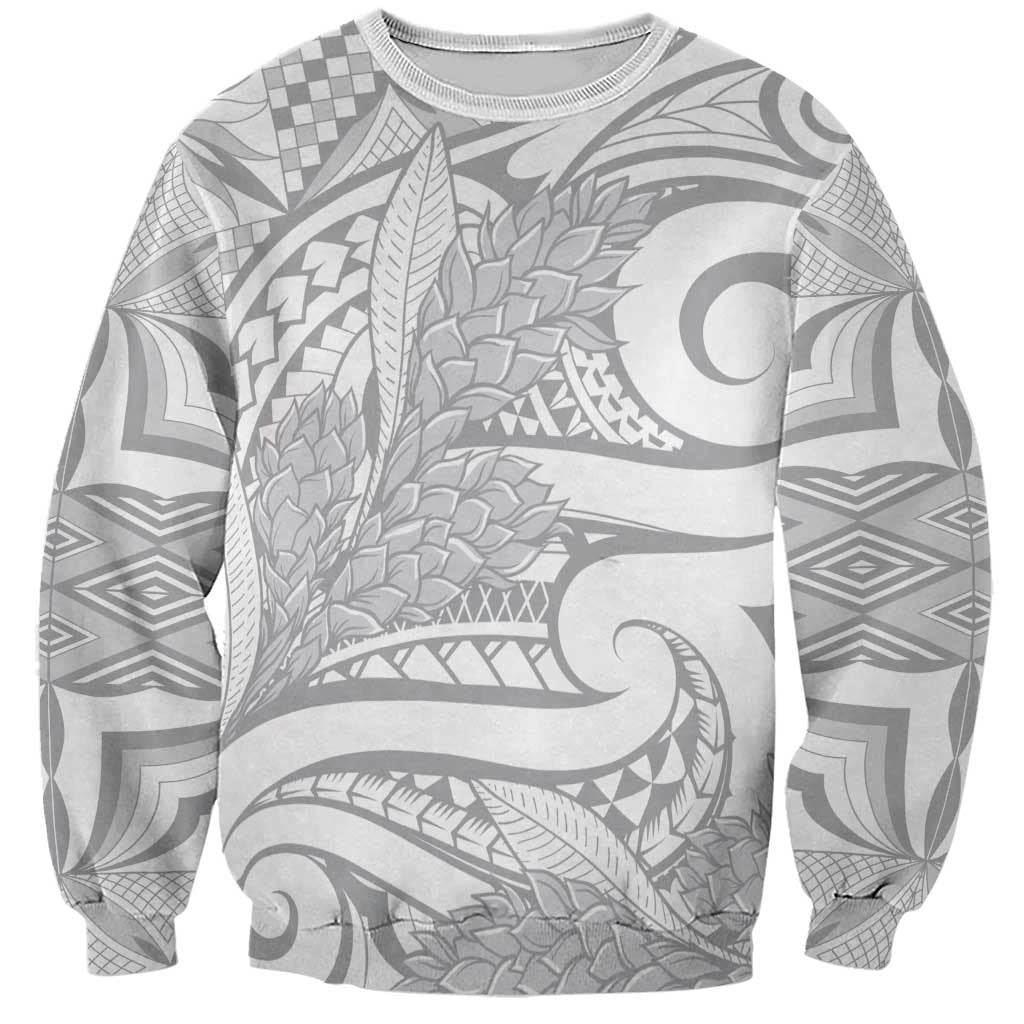 Lotu Tamaiti Samoa Siapo Sweatshirt White Sunday With Teuila Torch Ginger