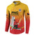 Custom Cricket PNG East Asia-Pacific Button Sweatshirt Papua New Guinea Rise to Power - Polynesian Pride