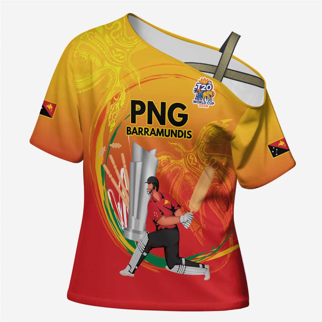 Custom Cricket PNG East Asia-Pacific Cross Shoulder Shirt Papua New Guinea Rise to Power - Polynesian Pride
