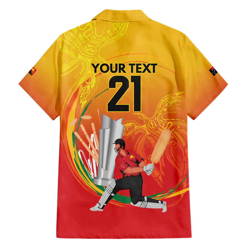 Custom Cricket PNG East Asia-Pacific Hawaiian Shirt Papua New Guinea Rise to Power - Polynesian Pride