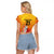 Custom Cricket PNG East Asia-Pacific Raglan Cropped T Shirt Papua New Guinea Rise to Power - Polynesian Pride
