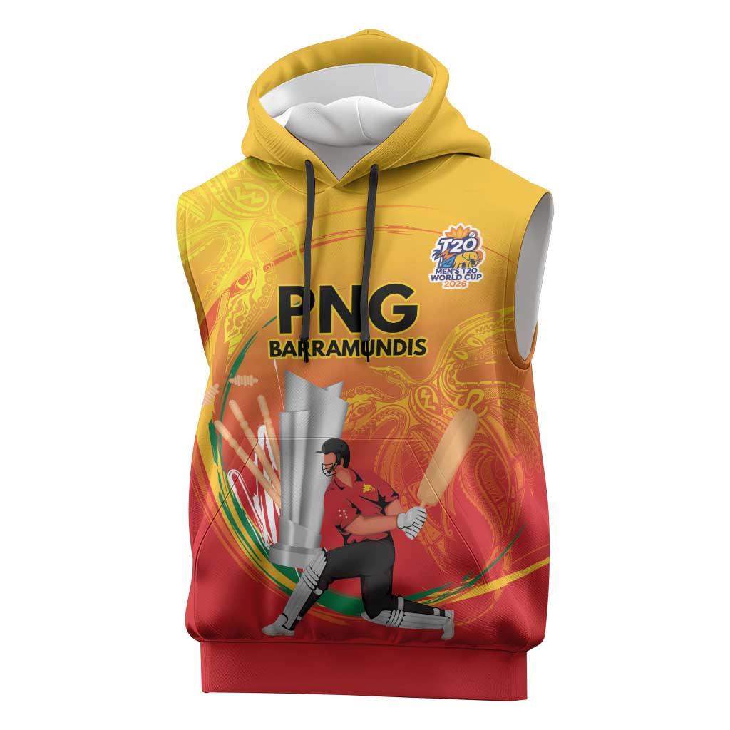 Custom Cricket PNG East Asia-Pacific Sleeveless Hoodie Papua New Guinea Rise to Power - Polynesian Pride