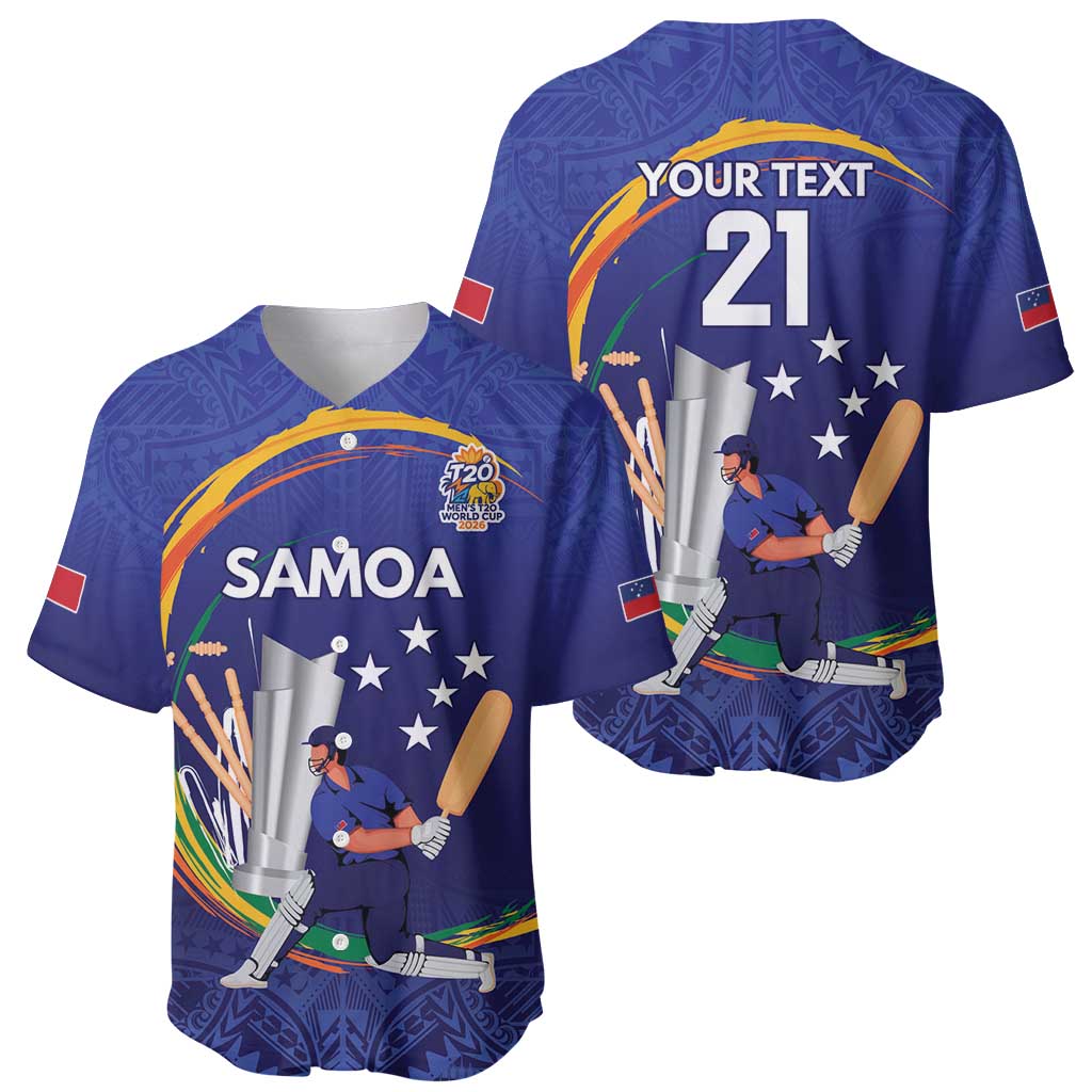 Custom Cricket Samoa East Asia-Pacific Baseball Jersey Samoa Storming the Limits - Polynesian Pride