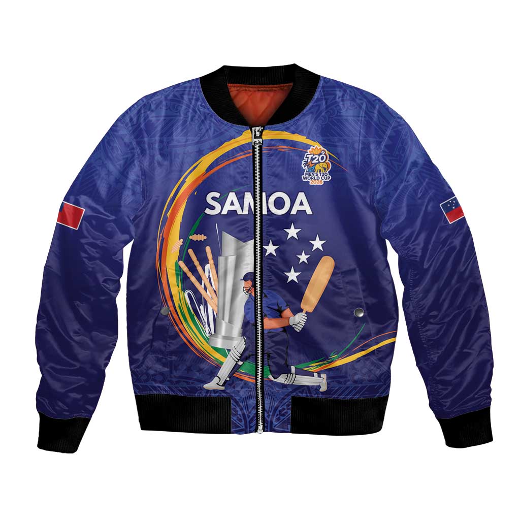 Custom Cricket Samoa East Asia-Pacific Bomber Jacket Samoa Storming the Limits - Polynesian Pride