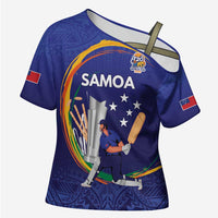 Custom Cricket Samoa East Asia-Pacific Cross Shoulder Shirt Samoa Storming the Limits - Polynesian Pride