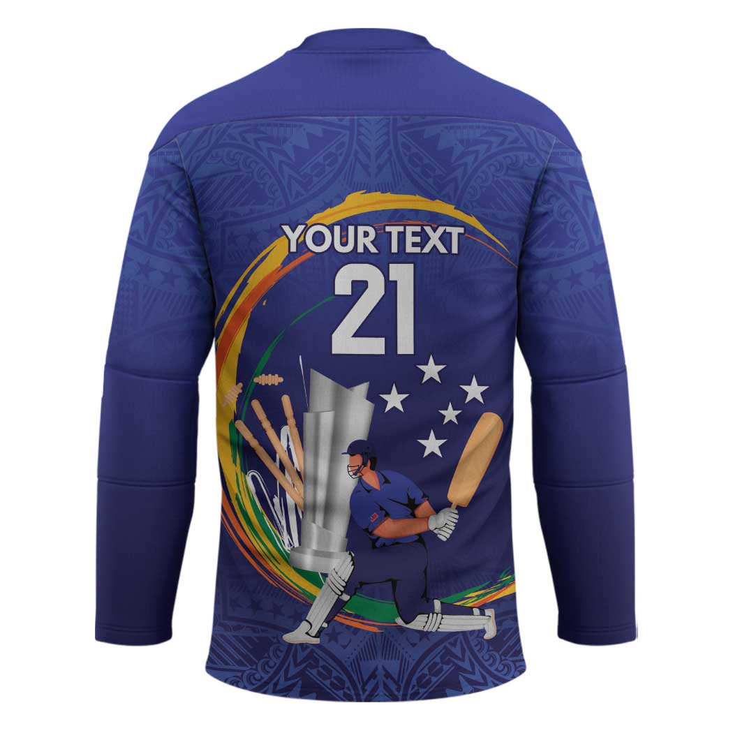 Custom Cricket Samoa East Asia-Pacific Hockey Jersey Samoa Storming the Limits - Polynesian Pride