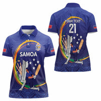 Custom Cricket Samoa East Asia-Pacific Women Polo Shirt Samoa Storming the Limits - Polynesian Pride