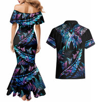 polynesia-ribbon-butterflies-couples-matching-mermaid-dress-and-hawaiian-shirt-silver-fern-breast-cancer-with-papua-shell-pattern