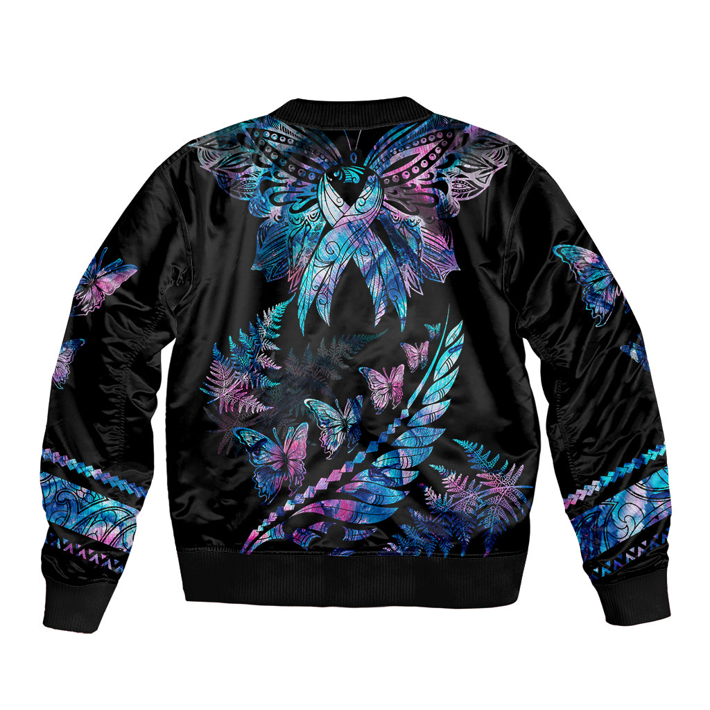 personalised-polynesia-ribbon-butterflies-bomber-jacket-silver-fern-breast-cancer-with-papua-shell-pattern
