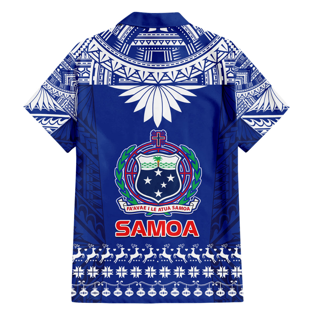 Toa Samoa Christmas Hawaiian Shirt Samoa Siva Tau Manuia Le Kerisimasi Blue Vibe LT9 - Polynesian Pride