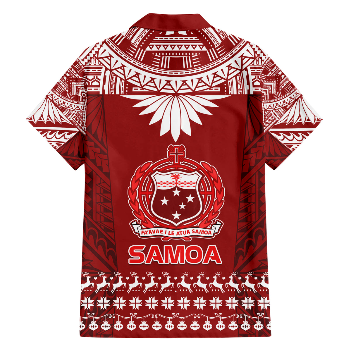 Toa Samoa Christmas Hawaiian Shirt Samoa Siva Tau Manuia Le Kerisimasi Red Vibe LT9 - Polynesian Pride