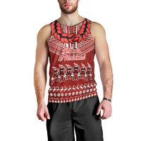 Toa Samoa Christmas Men Tank Top Samoa Siva Tau Manuia Le Kerisimasi Red Vibe LT9 - Polynesian Pride