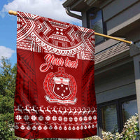 Personalised Toa Samoa Christmas Garden Flag Samoa Siva Tau Manuia Le Kerisimasi Red Vibe LT9 - Polynesian Pride