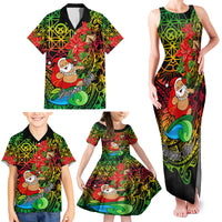 Personalised Vanuatu Joyeux Noel Family Matching Tank Maxi Dress and Hawaiian Shirt Christmas Santas God Yumi LT9 - Polynesian Pride