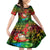 Personalised Vanuatu Joyeux Noel Kid Short Sleeve Dress Christmas Santas God Yumi LT9 KID Reggae - Polynesian Pride