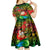 Personalised Vanuatu Joyeux Noel Kid Short Sleeve Dress Christmas Santas God Yumi LT9 - Polynesian Pride
