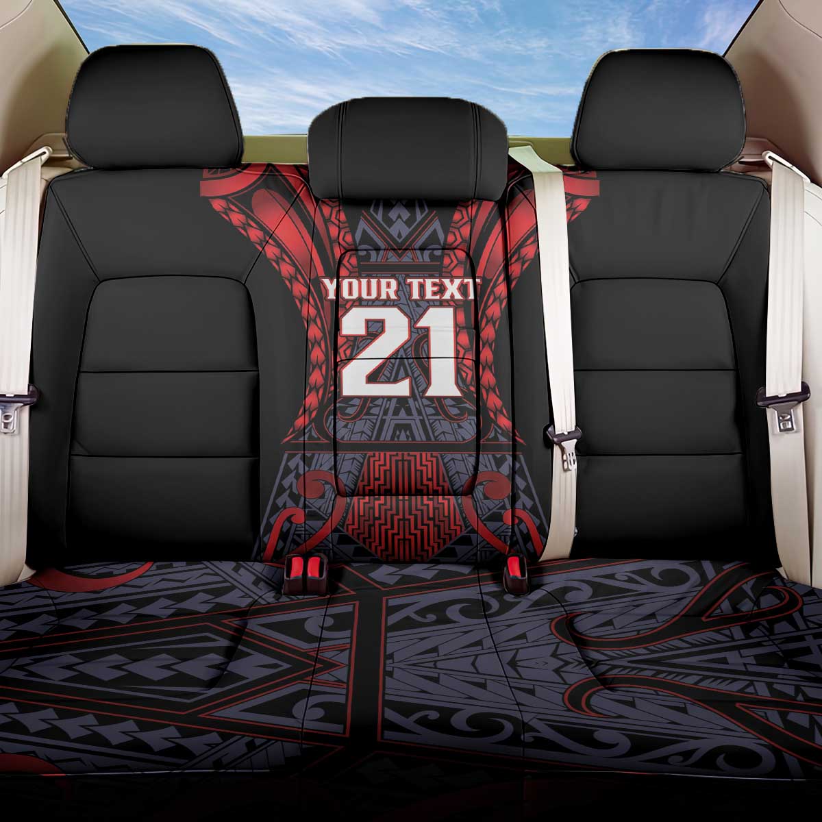 Custom New Zealand Back Car Seat Cover Maori Kiwiana Pattern Tukutuku Motif