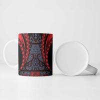 Custom New Zealand Ceramic Mug Maori Kiwiana Pattern Tukutuku Motif LT9 - Polynesian Pride