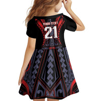 Custom New Zealand Family Matching Summer Maxi Dress and Hawaiian Shirt Maori Kiwiana Pattern Tukutuku Motif LT9 - Polynesian Pride