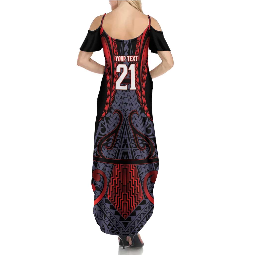 Custom New Zealand Family Matching Summer Maxi Dress and Hawaiian Shirt Maori Kiwiana Pattern Tukutuku Motif LT9 - Polynesian Pride