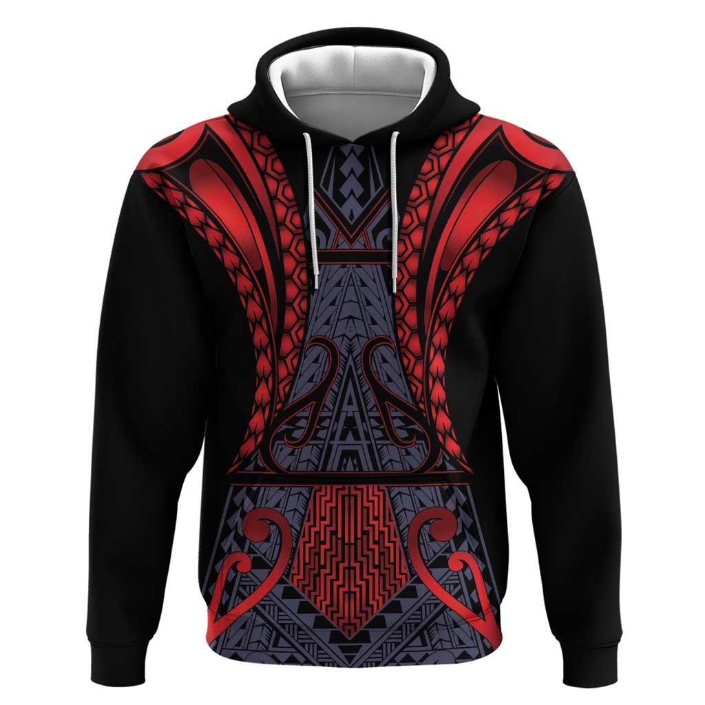 Custom New Zealand Hoodie Maori Kiwiana Pattern Tukutuku Motif