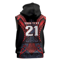 Custom New Zealand Sleeveless Zip Hoodie Maori Kiwiana Pattern Tukutuku Motif LT9 - Polynesian Pride