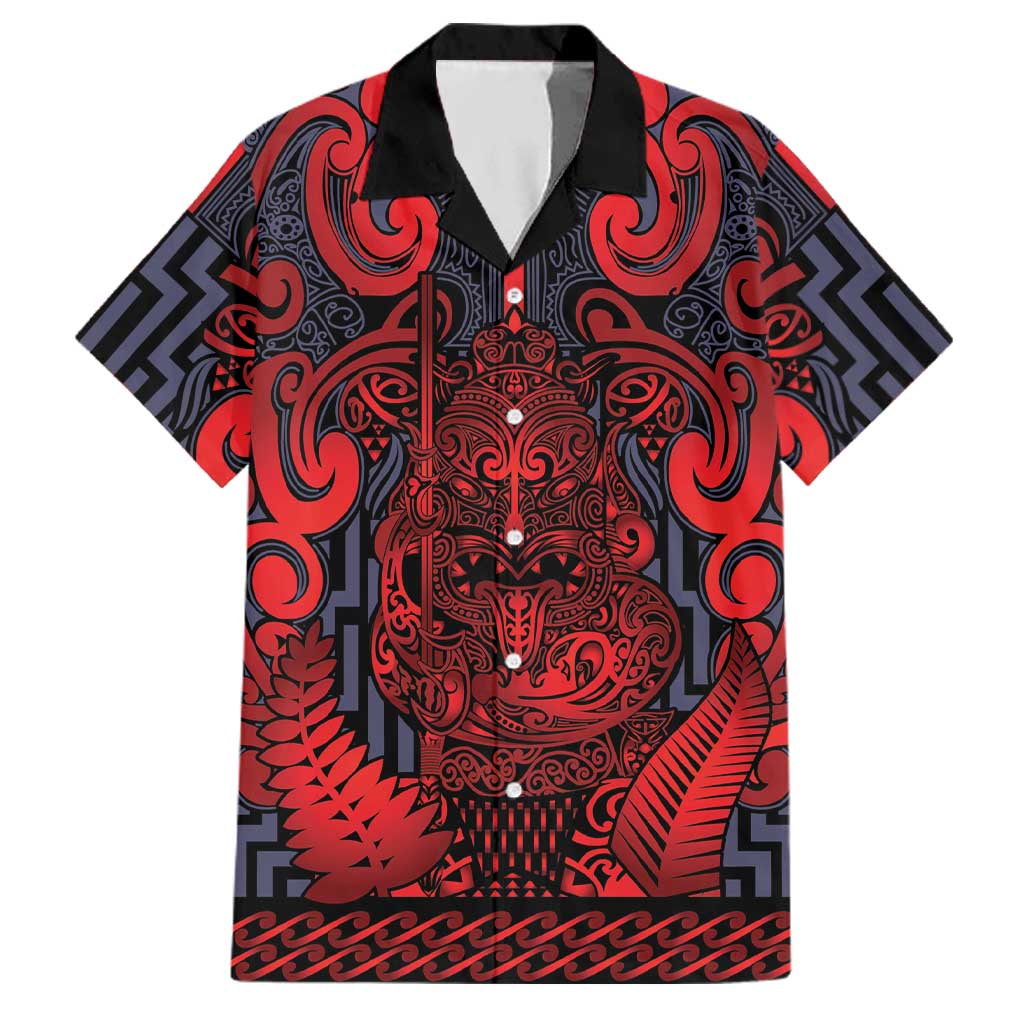 Custom New Zealand Taiaha Maori Family Matching Summer Maxi Dress and Hawaiian Shirt Whero Minimalist Silver Fern Tukutuku Motif