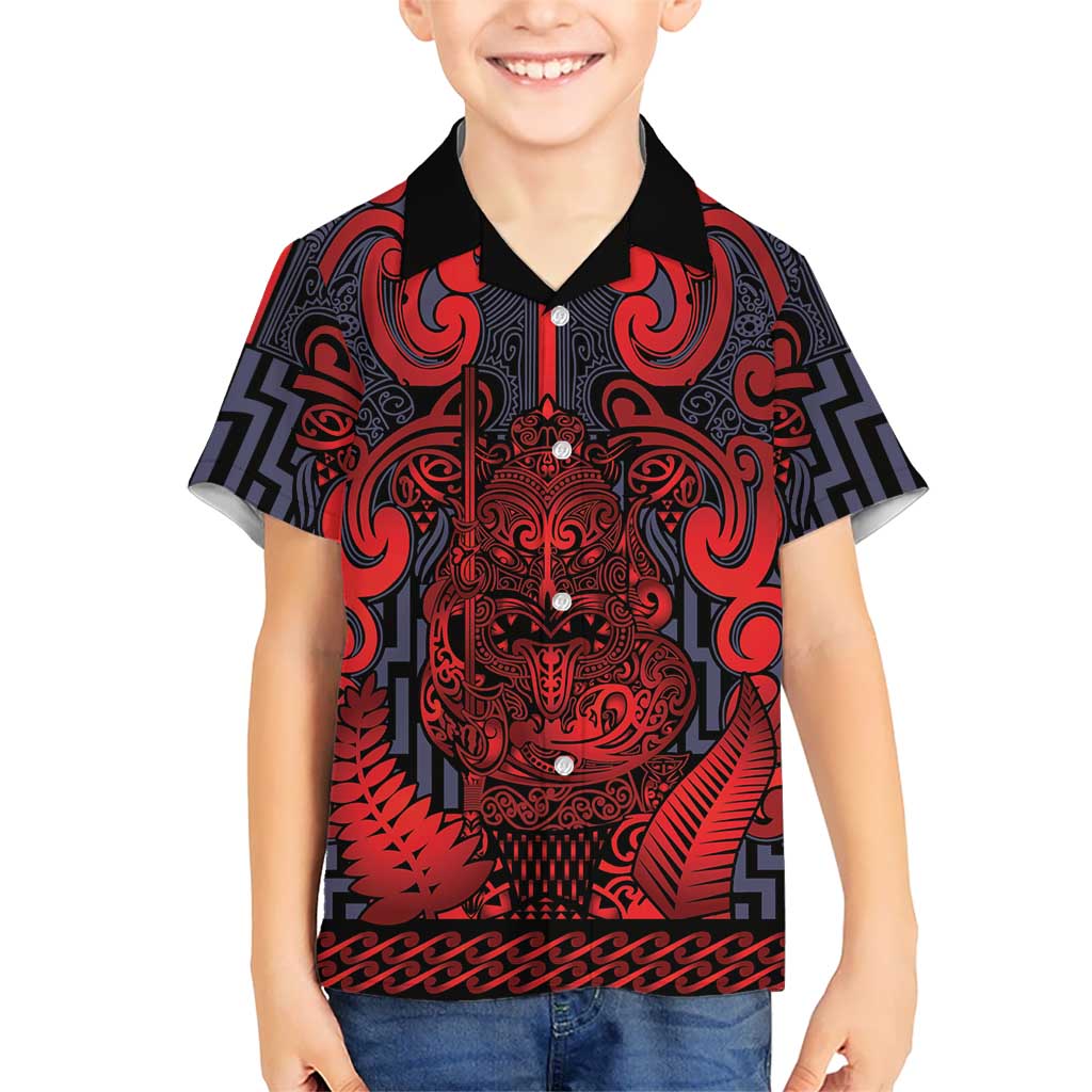 Custom New Zealand Taiaha Maori Family Matching Summer Maxi Dress and Hawaiian Shirt Whero Minimalist Silver Fern Tukutuku Motif